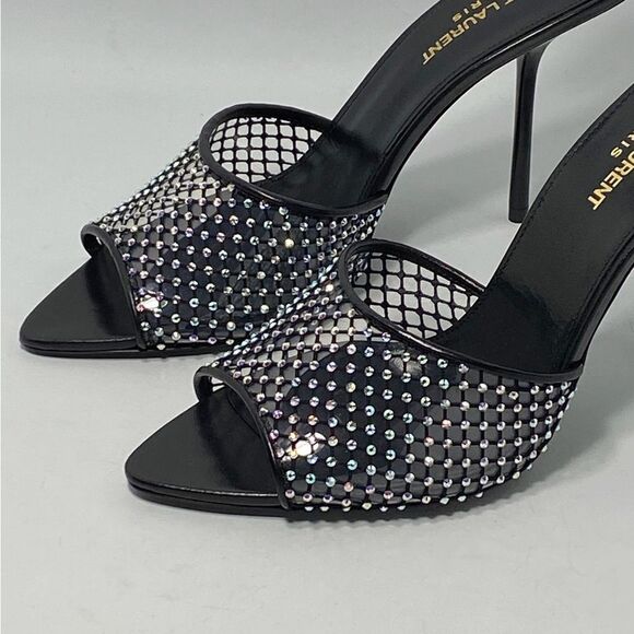 Saint Laurent Luz Mules In Mesh With Rhinestones size 39 - Picture 3 of 13